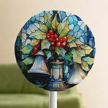 1pc Fan Dust Cover, Christmas Printed Polyester Fan Protective Cover, All-Season Dust Cover, Compatible With Floor-Standing & Wall-Mounted Industrial/Commercial/Residential Fans, Dustproof, Debrisproof, Easy Installation, Easy To Carry - Full Coverage - View 14