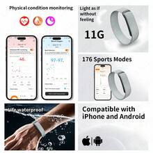 LIGE Fashionable New Smart Bracelet, Screen-Less Design, Waterproof, Multiple Exercise Modes, Exercise Tracking Records, Sleep Monitoring - View 3