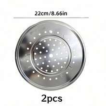 3-Piece Stainless Steel Steamer Tray Set, Sizes 18/20/22 Cm, Perforated Design, Heat-Resistant And Corrosion-Resistant, Raised Design, Durable And Easy To Clean, Even Steam Distribution, Versatile, Sturdy And Breathable, Suitable For Steaming Vegetables, Dumplings, Fish, Buns And Other Foods, Compatible With Kitchen Utensils, Ideal For Home Kitchen Cooking - View 15