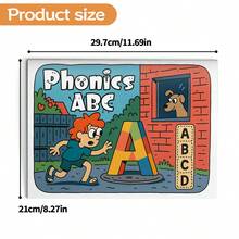 English Phonics & ABC Learning Notebooks, Alphabet Letter Recognition, Beginning Sounds, Letter Matching, Spelling And Early Reading Practice, Cute Dog Theme, Educational Activity Worksheets For Home And Classroom - Phonics & ABC Learning - View 2
