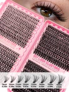 Sibeuna 800PCS Eyelashes Book 30D+40D+60D+80D D Curl Natural&Thick & Fluffy Lash Book Soft Lashes DIY Cluster Eyelashes Fall Back To School Travel Essential - D - View 2