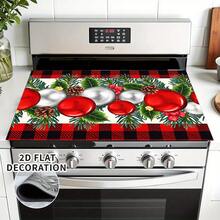 1pc 2D Christmas Absorbent Mat, Christmas Decorative Pattern, Kitchen Countertop Absorbent Drying Mat, Coffee Machine Mat, Pour Over Coffee Pot Mat, Dish Drying Mat, Non-Slip Heat Resistant Kitchen Mat, Table Mat, Breakfast Mat, Washing Machine Mat, Home Kitchen Dining Table Coffee Shop Bar Decor Mat, Holiday Party Housewarming Gift - Multicolor - View 8