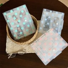 1pc INS Style Polka Dot Snap Button A5 Loose-Leaf 4-Grid Photo Card Album, With 10 Inner Pages Highly Attractive Photo Album Card Holder - Multicolor - View 6