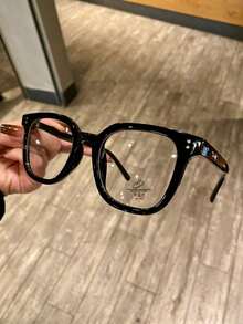 1/2 kính trong suốt phong cách vintage, unisex, kiểu nữ dễ thương, dáng oversize, không độ - Nhiều màu - Xem 3