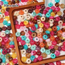 30pcs Mixed Color Marble Pattern Irregular Acrylic Imitation Stone Loose Bead For DIY Bracelet Necklace Earring Keychain Jewelry Making Craft Supplies - Random Color Mixing - View 10