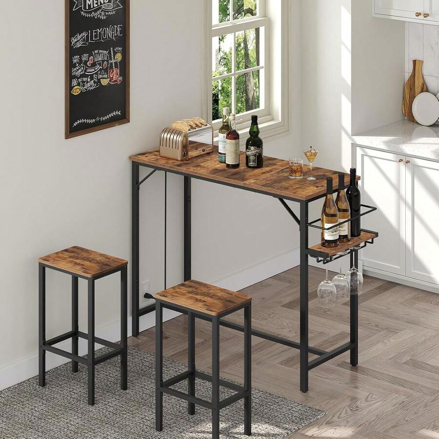Patio Bar Tables - Brown - View 1