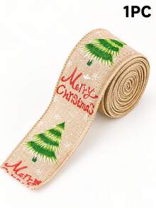 Julband i linne, flera tryckta mönster tillgängliga, röd- och svartrutig textur. Dekorativt julband för DIY, används för julgransinslagning, presentförpackning, kransdekoration och juldisplay i fönster. Julfestartikel, julpresentbuntning, handgjort dekorationsmaterial för att skapa en varm julstämning, lämpligt för juldekoration i hem och butik. - Flerfärgad - Visa 11