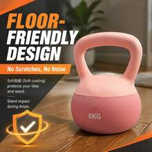 Kettlebell Lunak 6KG, Beban Kebugaran Rumahan untuk Membentuk Pinggul & Membakar Lemak, Peralatan Olahraga untuk Pria & Wanita (Model/Warna Acak) - MultiWarna - View 3