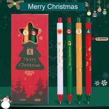 4pcs 0.5mm Black Quick Dry Retractable Gel Pens, Christmas Halloween Limited Edition Stationery, Great For Daily Use And Holiday Small Gifts, Kids - Multicolor - View 10