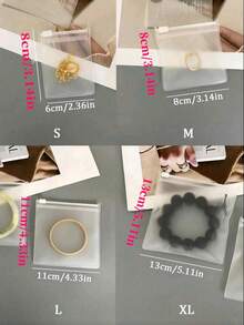 10pcs Self-Sealing EVA Zipper Bags - Jewelry Storage Bags, Suitable For Earrings, Rings And Accessories, Anti-Oxidation Reusable Sealed Packaging, Transparent Small Sealed Bags, Prevent Oxidation, Great Helper For Home And Travel - White - View 7
