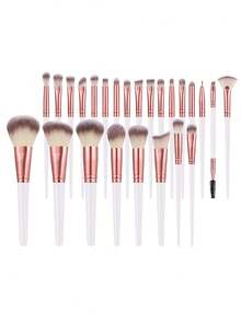 36Pcs/25pcs Pink Makeup Brushes Triangle Puff Makeup Sponge Makeup Bag Professional Makeup Tool Set For Foundation Blush Contour Eyeshadow Blending Dry Wet Use - Pink - View 10