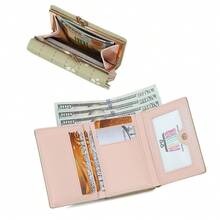 Women's Short PU Wallet, Fresh Floral Card Holder With Pearl Chain, Multi-Functional Coin Purse, Premium Cute Cartoon Card Holder - Multicolor - View 7