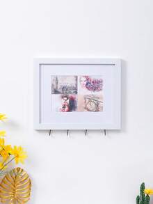 1pc Multi-Hook Photo Frame Wall Mount Hook Key Rack, Decorative Collage Photo Display Stand, Entryway Wall Decor, Home Wedding Gift - Multicolor - View 15