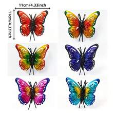 Metal Butterfly Potted Plant Decoration, Home Gardening Small Ornament, Flower Pot Greenery Matching Accessory - A - View 8