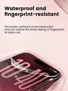 1pc Front Film Compatible With Apple Duo/18pro/18promax Side And Back Protection, Water-Repellent, No Water Stains, Daily Dust-Proof, No Gaps, No Dust Entry, No Peeling, Smooth Touch And Better Feel - White - View 5