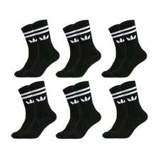 1/5/10/20 Pairs Women's Striped And Solid Color Mid-Calf Sports Socks, Couple Style, Breathable And Moisture-Wicking Casual Socks, Unisex, Suitable For Daily Wear, Sports Occasions And Campus Style, Random Color Assortment - Multicolor - View 8
