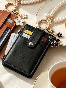 Dompet Kartu Gantungan Kunci Liontin Bunga dengan Rantai Mutiara, Dompet Multi Slot Kartu PU, Dompet Koin Resleting Tempat Kartu Identitas, Dompet Koin Gelang Cocok untuk Bepergian, Berbelanja, Perjalanan Bisnis, Kencan, Pesta, Kampus, Kantor - MultiWarna - View 3