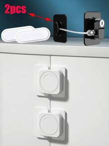 A Versatile, Key-Operated Refrigerator Lock That Is Easy To Install; Suitable For Kitchen Refrigerators, Cabinets, Drawers, Wardrobes, And Windows, It Can Also Serve As A Lock For Bedroom Doors Or Drawers. - Multicolor - View 15