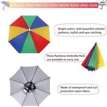 Men Rain Hats - Colorful Stripes - View 4