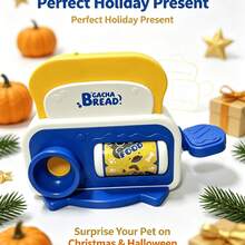 Bread-Style Interactive Pet Toy, Battery-Free Design. Press To Dispense Treats, Great For Indoor & Outdoor Use, Cat And Dog Friendly. Ideal Christmas & Halloween Gift Pick. - Multicolor - View 6