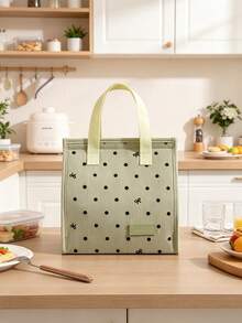 1Pc Minimalist Meal Bag,Portable Lunch Box,Handheld Lunch Bag,Student Portable Bento Bag,Work Lunch Bag,Back To School Supplies,Commute Essential - Multicolor - View 6