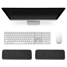 1pc Solid Color L-Shaped Elbow Pad Multifunctional Anti Slip Corner Protection Keyboard Pad Dirt Resistant Mouse Pad Wrist Guard - View 7