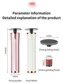 LIMEGIRL Wireless Electric Foot File, Rechargeable Handheld Callus Remover, Full-Function Personal Foot Rasp, Portable Foot Smoother, Suitable For Home And Nail Salon Callus Removal, Valentine's Day Gift, Christmas Gift - View 10