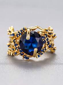 1pc Elegant Cubic Zirconia Ring For Women, Wedding Engagement Party Jewelry, Valentine's Day Gift - 1# - View 8