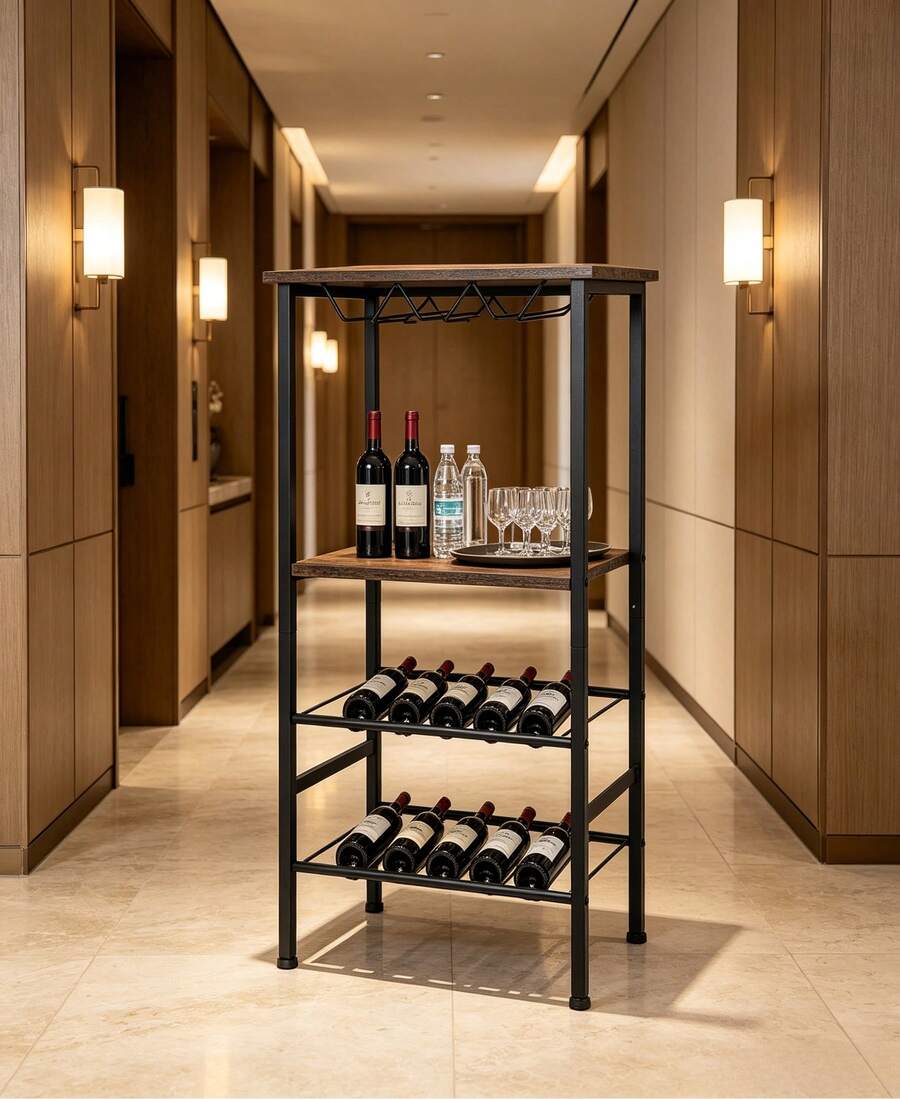 Freestanding Wine Racks & Cabinets - Brown - View 1
