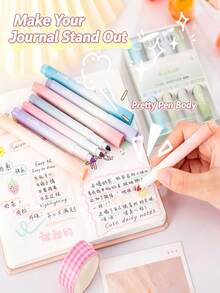1/4/6/12pcs/1set Gradient Color Fluorescent Markers, Colorful Water-Based Markers, Fresh Soft Multicolor Fluorescent Marker Design, Suitable For Classroom Notes, Key Point Marking, Note Classification, Textbook Marking, Diary Writing, Office Document Marking - Gradient Highlighter - View 3
