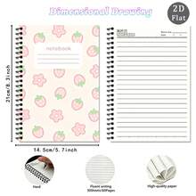 1 Pink Aesthetic Notebook, Perfect For Study Materials, Travel Journal, Office Essentials, Perfect Gift For Friends, Sisters, Or As A Notebook For University And School Courses - A5 - View 8