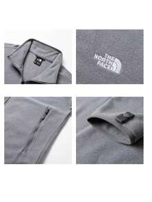 The North Face Men's Sports Fleece Jacket, Outdoor Stand Collar Casual Fleece Jacket 8FHXCQI - Medium Gray - View 7