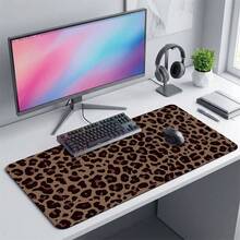 Extra Long Leopard Print Mouse Pad Non Slip Rubber Office Home Gift For Friends Back To School Desk Accessories Office Supplies Mousepad Multiple Sizes - Rectangle - View 5