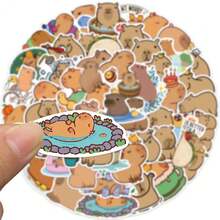 50pcs Cute Animal Series Stickers, Suitable For Laptop, Water Bottle, Refrigerator, Books, Luggage, Table, Helmet, Skateboard, Guitar, Scrapbook Decoration, DIY Label Gift Seal Stickers, Packaging Labels, Party Stickers - Multicolor - View 2
