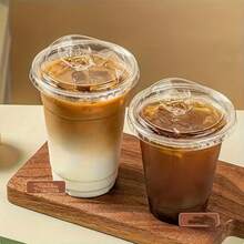 Thickened Transparent Cold Drink Cups With Leak-Proof Lids, Suitable For Milk Tea, Coffee, Juice And Various Beverages, For Home, Street Stall, Party And Gathering Use, Portable And Durable, Dedicated Cold Drink Takeout Packaging Cups - Clear - View 2
