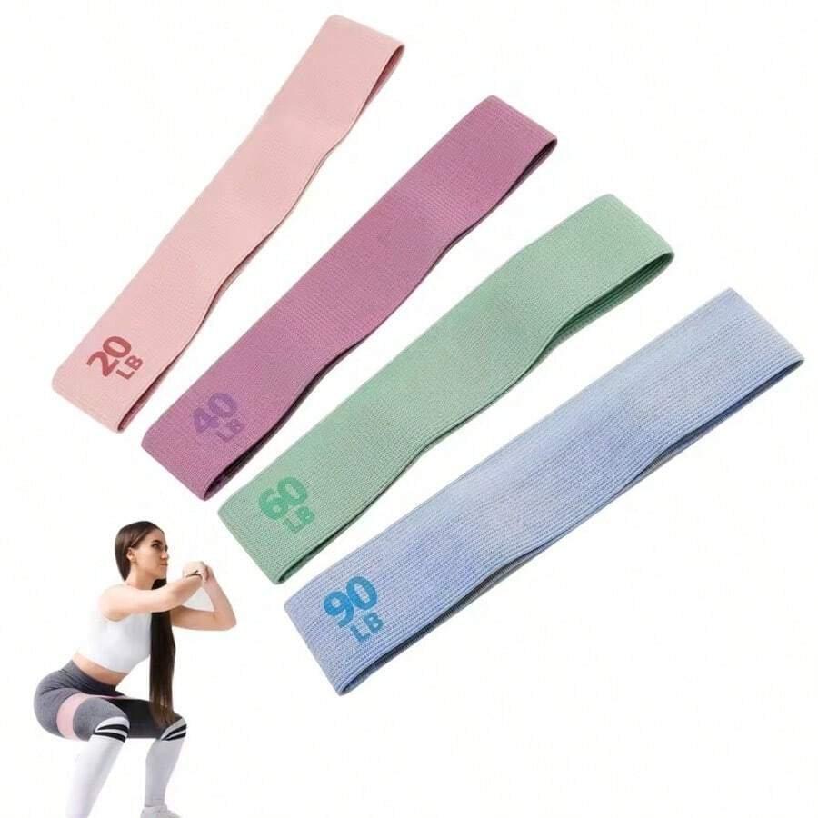 1pc Elastic Band, Non-Slip Stretch Band, Multiple Tension Levels Available, Suitable For Fitness, Yoga, Strength Training, Home And Outdoor Exercise, Unisex, Gym Accessory, Butt Lift Band, Arm And Leg Strength Training Resistance Band - Multicolor - View 1