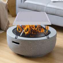 Outdoor& Indoor Fire Pit Heat Deflector W/Foldable 4 Leg&Handle Stainless Square 25" X 25" - Silver - View 11