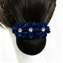 Floral Print Bohemian Fashion Hair Net Bun - Multicolor - View 10