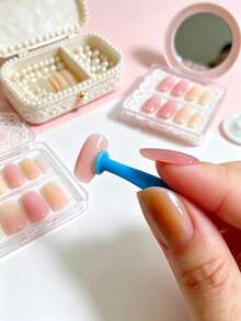 1/3/6pcs, 3cm (1.18 Inch) Press-On Nail Suction Sticks For Nail Art Beginners, Compact And Easy To Use, Random Colors, Nail Removal Auxiliary Tool - Multicolor - View 2