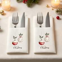 10pcs/Bag Navada 2027 New Year Christmas Home Decor Christmas Party Tabletop Disposable Napkins 40cm Merry Christmas - View 4