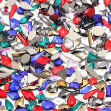50pcs/Pack Irregular Flat Back Rhinestones, Nail Art, Hair Accessories, Earring Making DIY Rhinestone Decor - Irregular Rhinestones - View 5