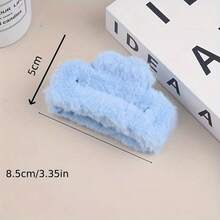 Light Purple + Sky Blue + Light Green + Pink 8.5cm Hair Claw Clip Polyester Fiber - Light Purple + Sky Blue + Light Green + Pink - View 5