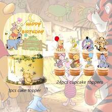 Disney Kitchen & Dining Dessert Decor Tools Winnie The Pooh Cake Decoration Set, Cartoon Character Dessert Toppers With Honey Pot, Suitable For Birthday Celebrations, Halloween, Christmas And New Year Party Decorations - View 5