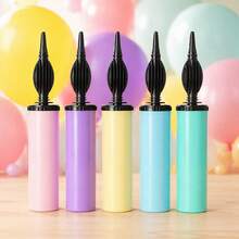 4pcs/1pc,Macaron Multi-Color Dual-Way Air Pump (Random Color), Hand-Push Portable Air Pump, Convenient Inflation Tool For Party Decoration And Home Use, Efficiently Assists Balloon Inflation, Suitable For Party Preparation, Home Inflation, Scene Decoration - A - View 11