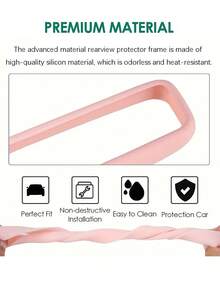 1pc Car Rearview Mirror Silicone Protective Cover, Car Decoration, Suitable For Most Car Models, Universal Silicone Rearview Mirror Protective Cover - Multicolor - View 5