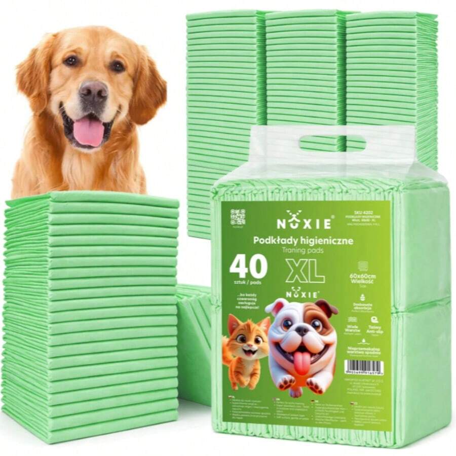 Green Dog Training Pads (XL, 40 Pcs, 60x60 Cm) - Green - View 1