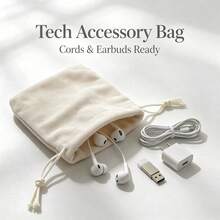 100pcs/50pcs/20pcs/10pcs Beige Plush Drawstring Bucket Storage Bags, Soft Plush Texture, Premium Quality, Suitable For Wedding Favors, Jewelry Storage, Holiday Gift Packaging, Scent Sachets And Cosmetic Storage - Beige - View 5