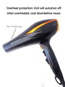 A Hair Dryer Suitable For The Whole Family | Fast Drying + One-Touch Convenient Operation | Random Nozzles = Say Goodbye To Monotonous Styling | Hand-Printed Logo: Unique; Hurricane Nozzle, Air Outlet Mesh Style Random, UK BS1363 Plug - View 11