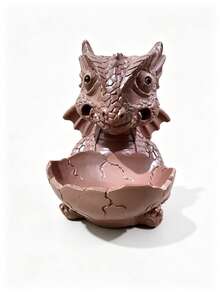 1pc Cute Baby Dragon Hatching Statue, Clay Eggshell Planter & Incense Burner, Fantasy Style Home & Office Decor, Unique Gift For Dragon Lovers, Fantasy Home Decor, Cute Planter, Unique Gift For Him/Her - Multi-color - View 13