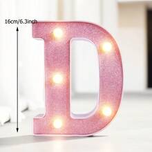 1pc 16cm Home Birthday Party Decoration LED Pink Marquee Letter Lights, Battery Powered Light Up Alphabet Letters,Wedding Proposal Decoration Marquee Letters Lamp,Christmas Home Decor Letters Sign Light,Illuminated LED Alphabet Lights - 16cm Pink Letters - View 27